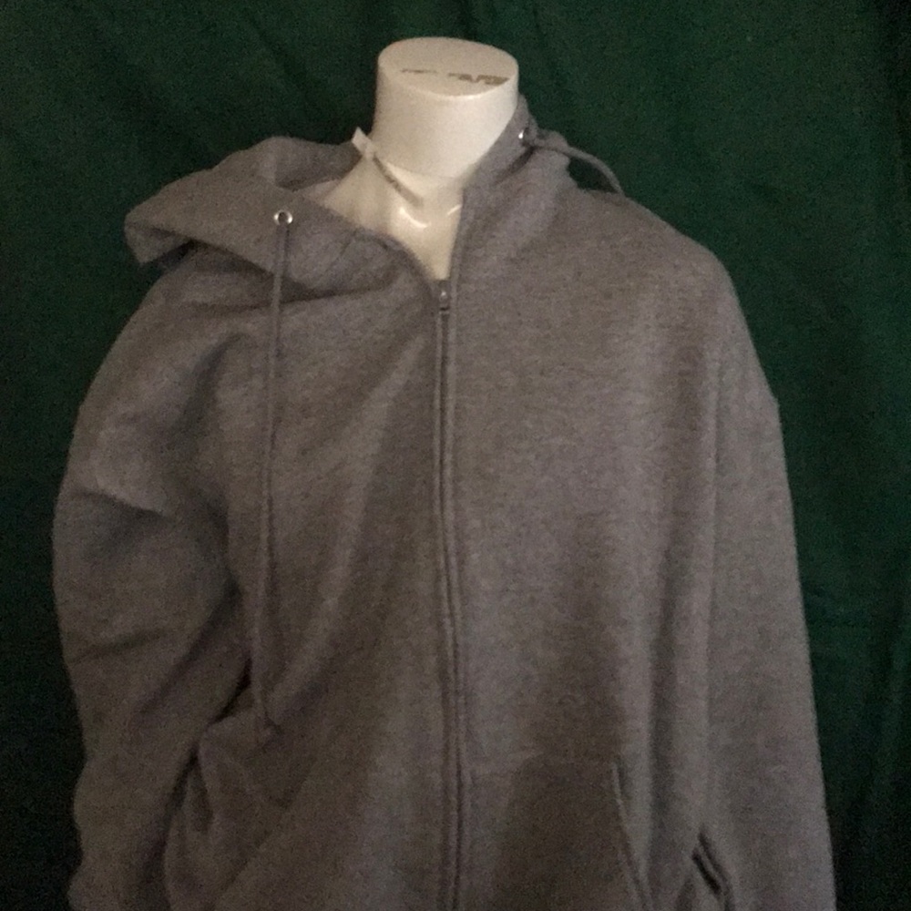 Zip up hoodie with our trademark:design on back..